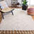 Lilya Hand Loomed Wool/Cotton Geometric Rug in Ivory/Red-1245062499
