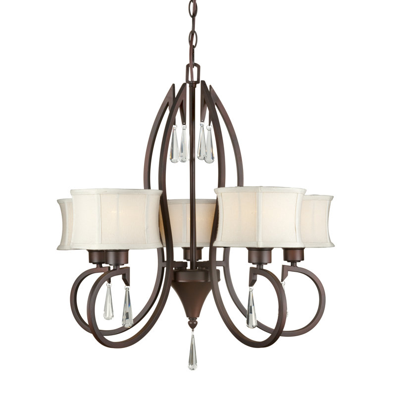 Lustre classique/traditionnel ombré 5 lumières Kidder
