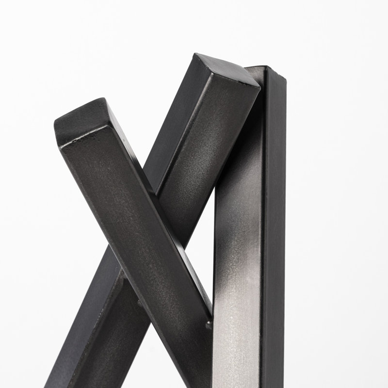 Sculpture de table géométrique abstraite en métal gris métal 12 po 12 po, Gris, H 12 po x l 7 po x P 9 po