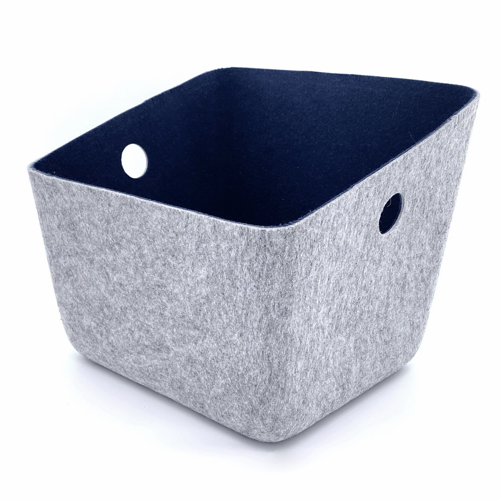 Felt Cube or Bin, Navy, 3