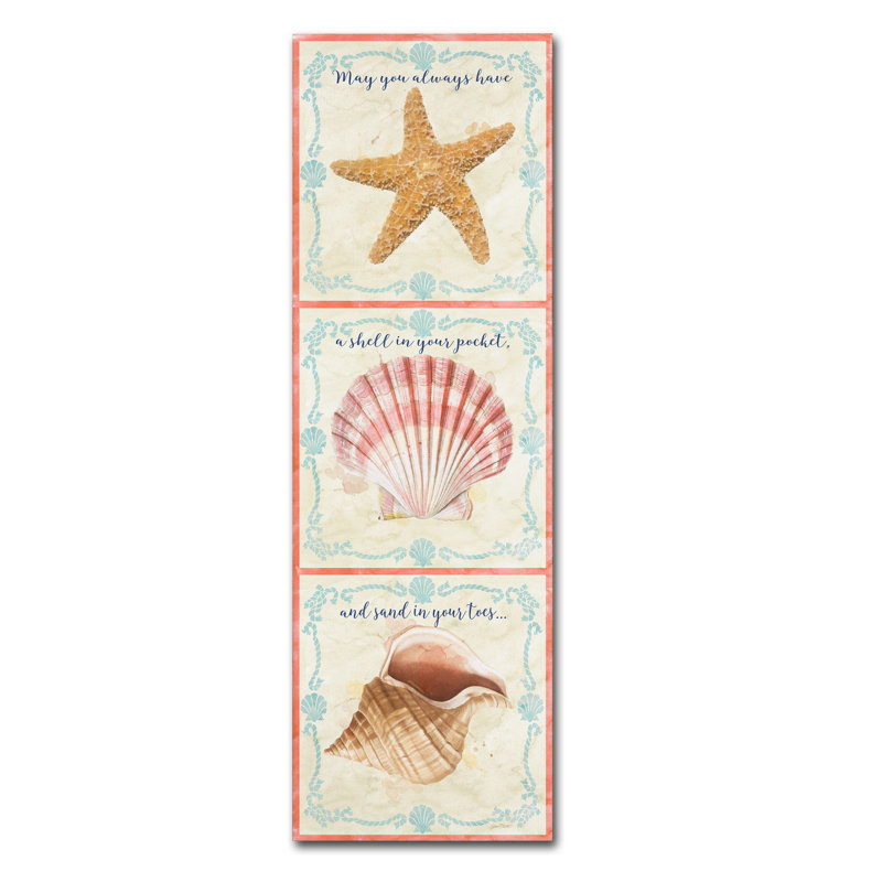 «Sea Shells 5» par Jean Plout - impression sur toile, H 19 po x l 6 po