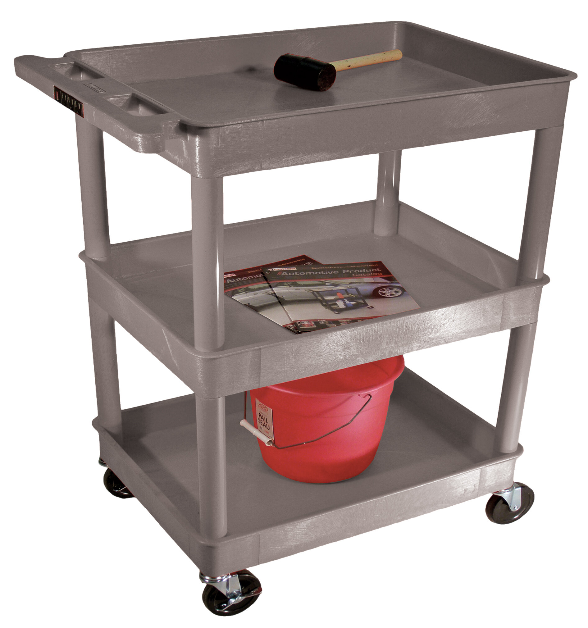 Rubbermaid Commercial Products 33.25-in-Drawer Shelf Utility Cart