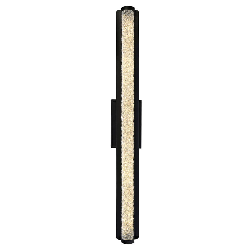 Applique murale d'extérieur à DEL de 24 po de long à fixation intégrée pour porche, patio et entrée Fiji - applique extérieure durable et résistante aux intempéries