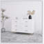 Commode 6 tiroirs très brillante avec poignées dorées et pieds en acier, parfaite pour les chambres modernes et élégantes-694531564