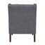 Fauteuil d'appoint de 39,5 po de hauteur avec assise en tissu gris anthracite et contreplaqué texturé gris foncé