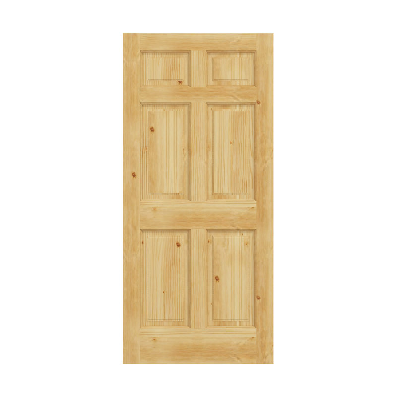 Unfinished Knotty 6-Raised Panel Solid Core