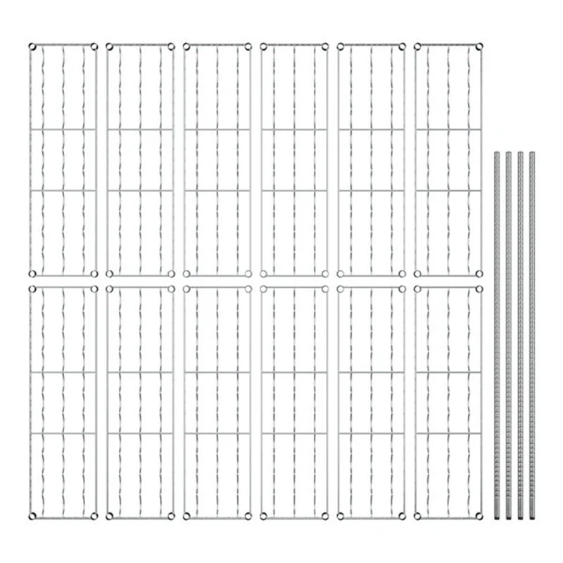 Richerd Wine Bottle Rack Chrome, 74" H x 48" W x 14" D