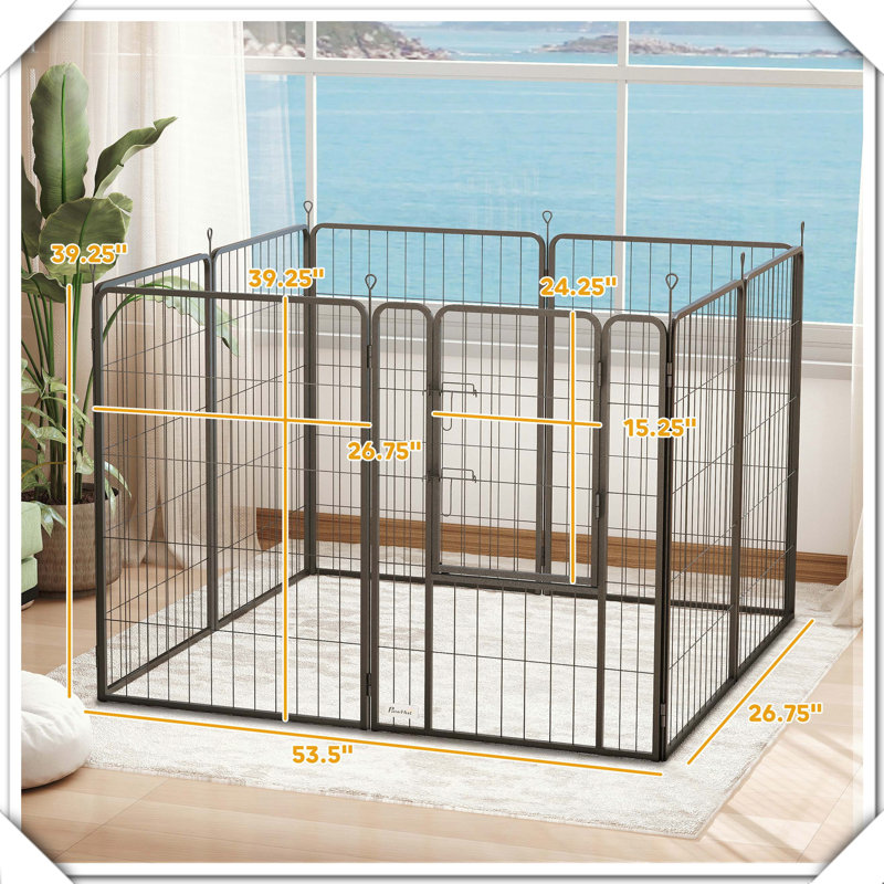 Clôture en métal pour animaux de compagnie