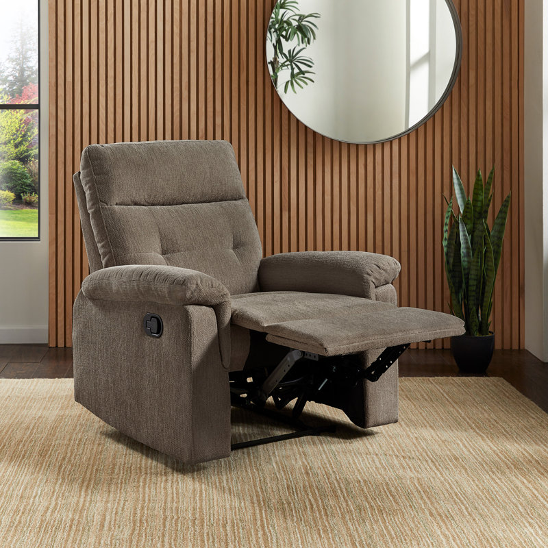 Fauteuil inclinable manuel Bassanio Chenille, Gris