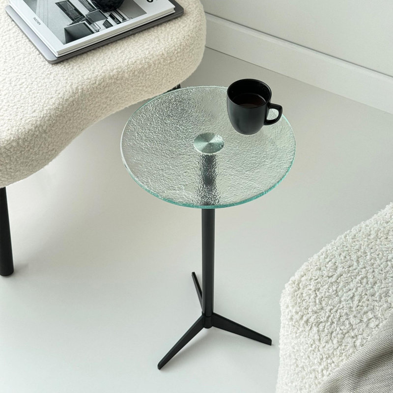 Siyan End Table, Transparent, Black