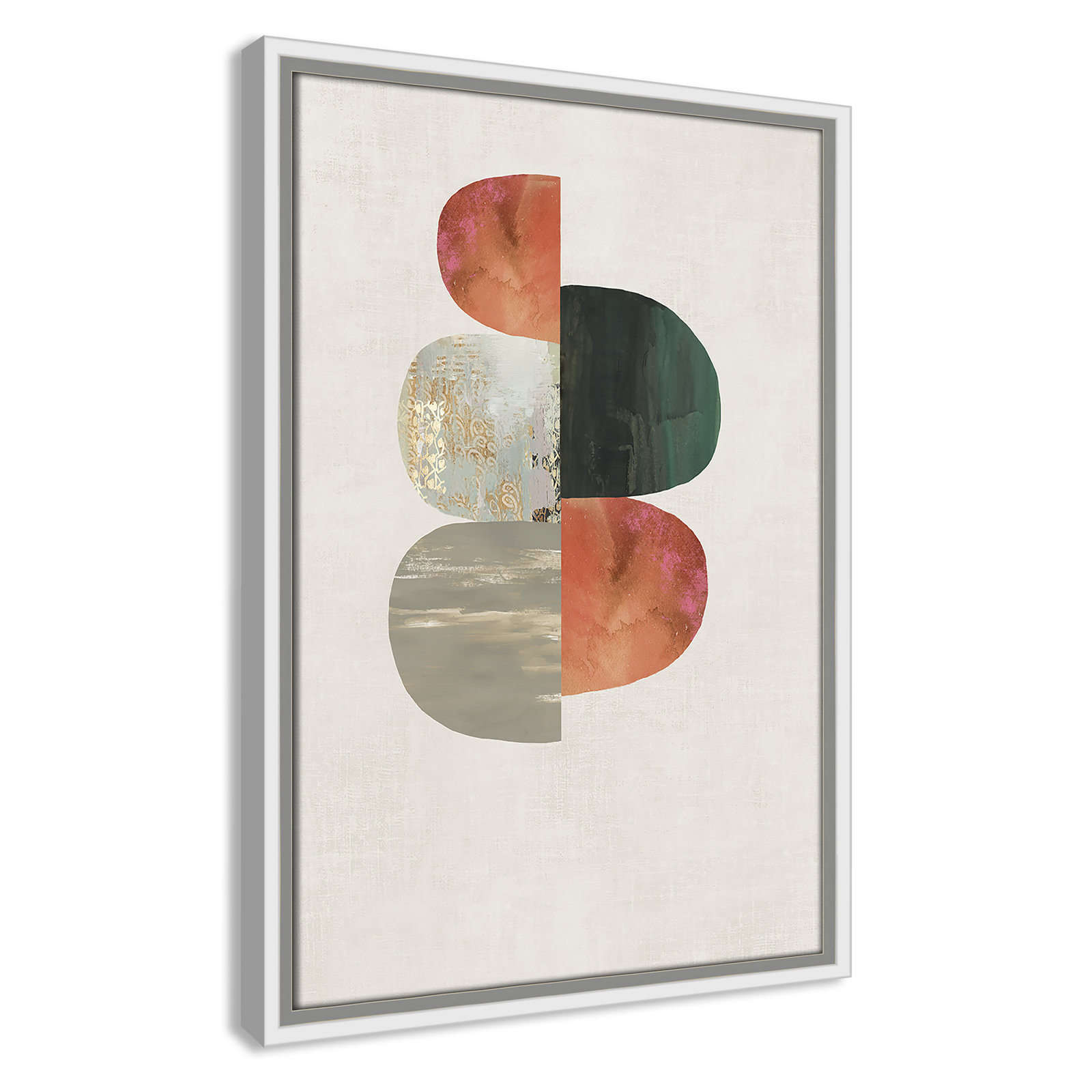 Evolving Energy II by Tom Reeves - Print, 19.5" H x 13.5" W, Framed Canvas, White