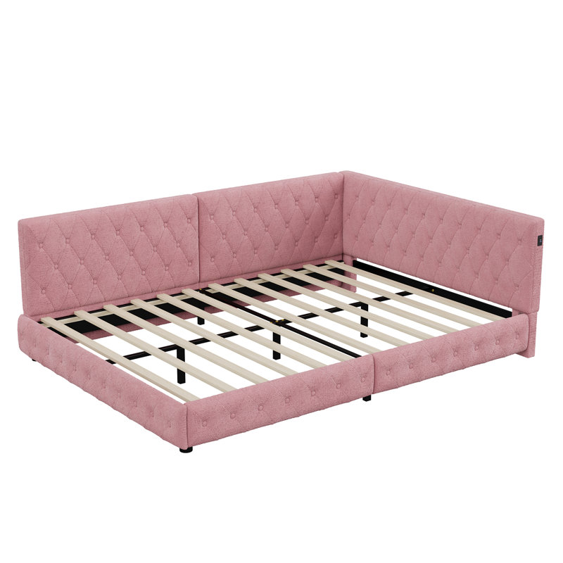Upholstered Daybed, Pink