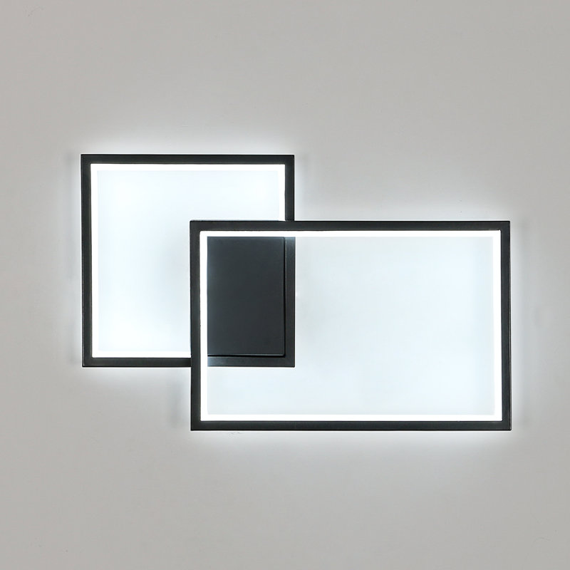 Minimalist Black Square Wall Light