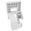 Bureau d'ordinateur en L avec 2 armoires et 2 tiroirs (sans les chaises de bureau)-49217036