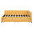 Full Size Upholstered Daybed With 2 Storage Drawers Sofa Bed Frame No Box Spring Needed, Linen Fabric (Yellow)-1511959517