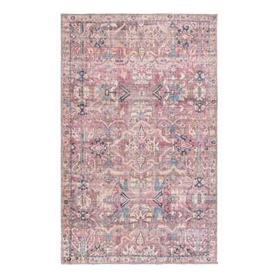 Washable Floral Indoor Rug
