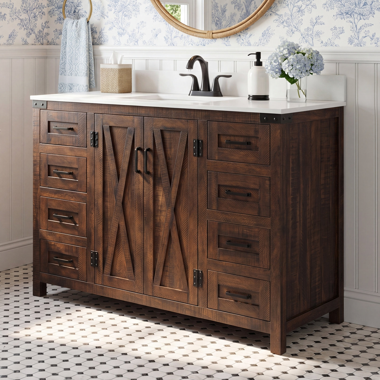 Slayton 48'' Single Bathroom Vanity, Expresso