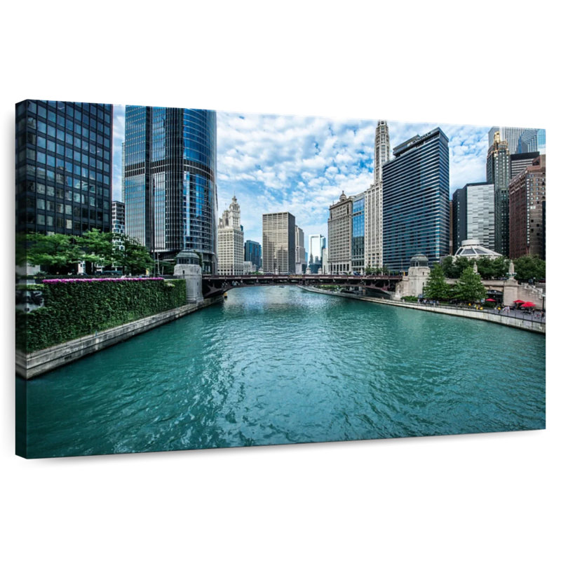Sireci Chicago River View, 30" H x 45" W