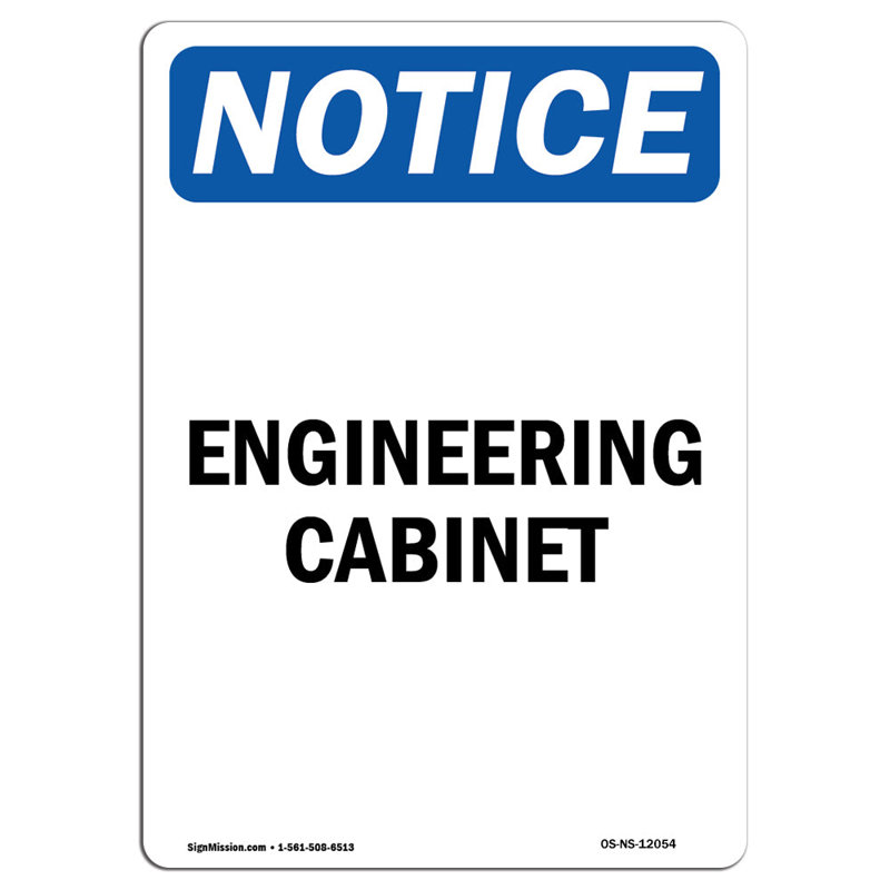 Notice - Engineering Cabinet Sign
