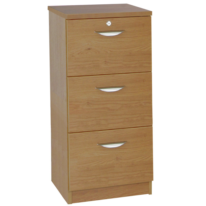 Effie 48 cm W 3 -Drawer Mobile Filing Cabinet, English Oak