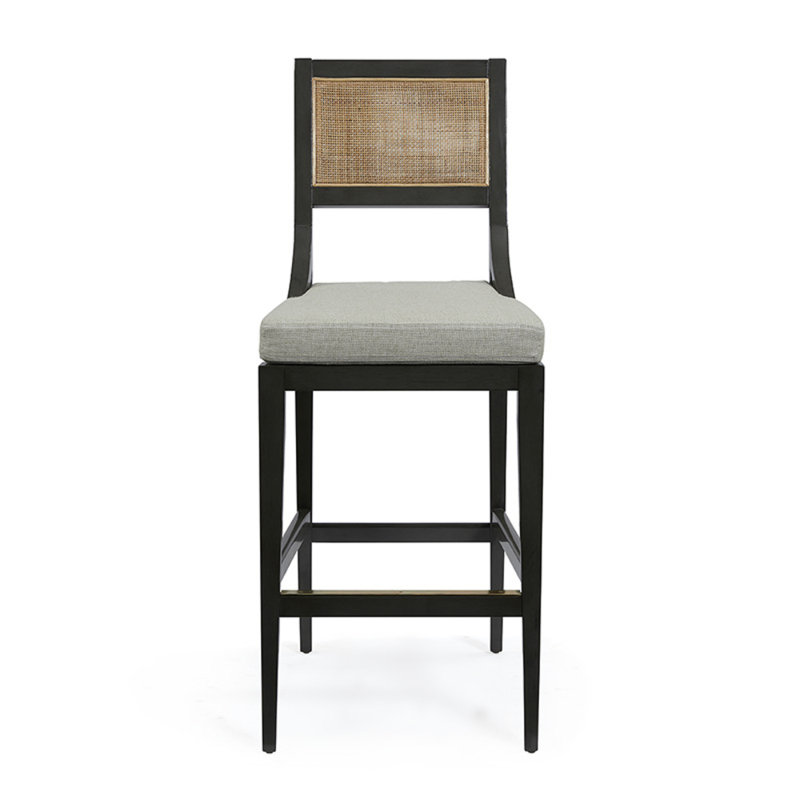 Salvador Stool, Black/Natural , Counter Stool (23.5" Seat Height)