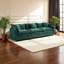 Canapé Cloud 3 places - Canapé modulaire en chenille vert moderne pour le salon, conception confortable et ergonomique, assemblage facile-1368680079