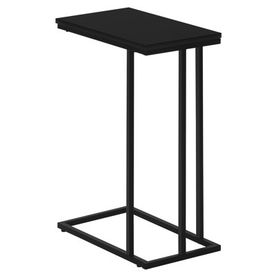 Black Laminate Accent Table For Bedroom, Living Area, Office Contemporary Side With Surface Room