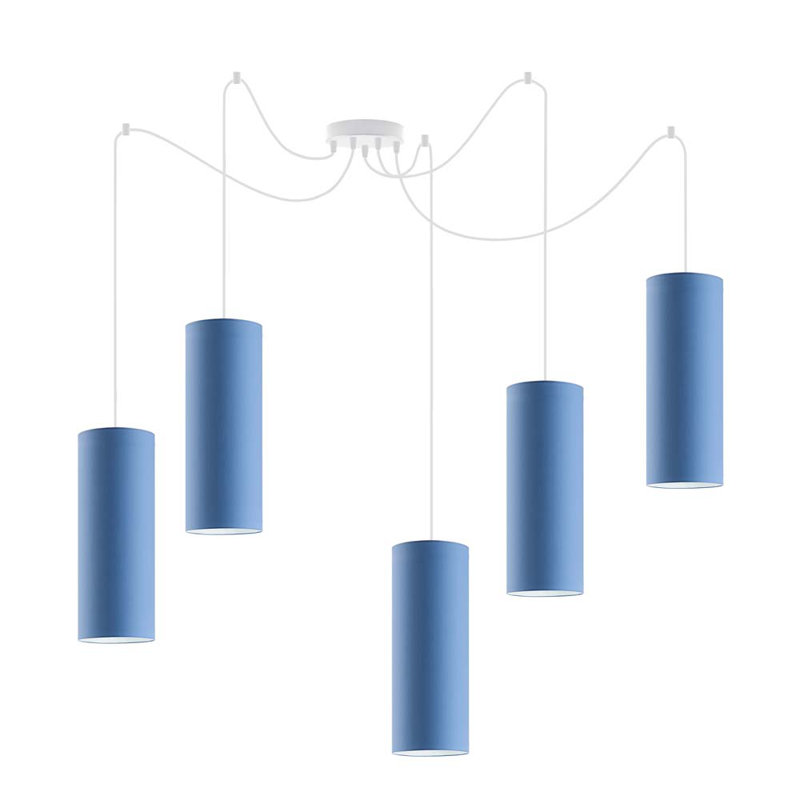 Carsten 5 - Light Cluster Pendant, White, Blue