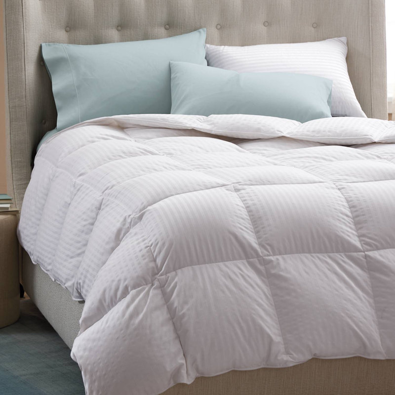 Cuddledown Damask Stripe Down Alternative Comforter, King Comforter, All Season