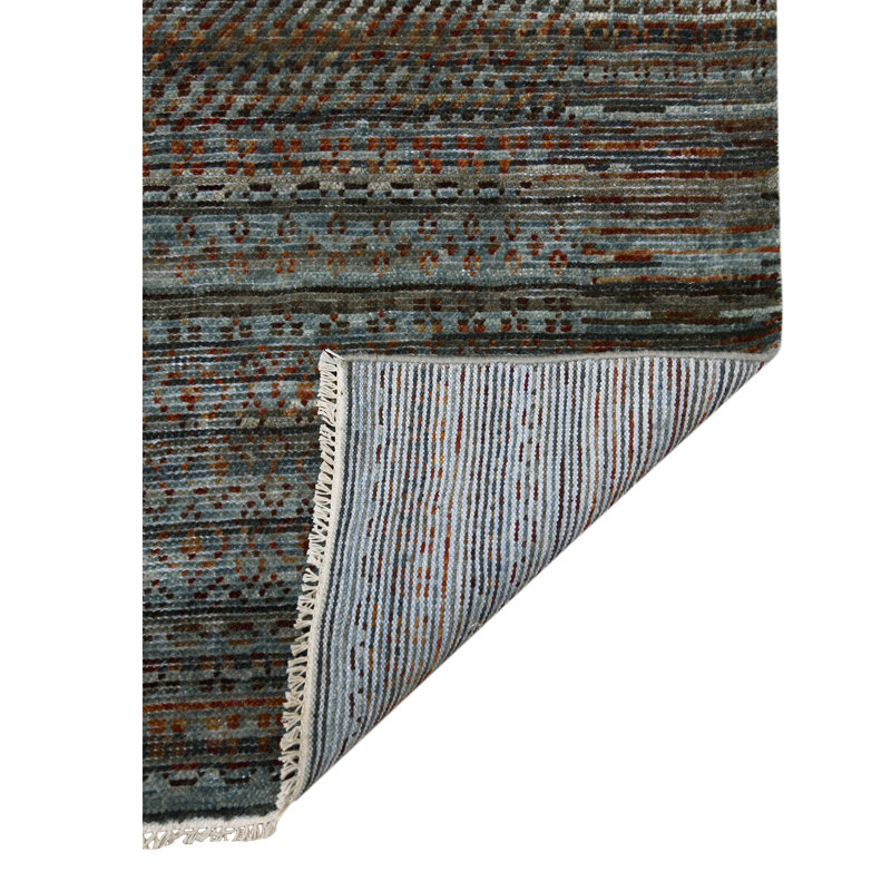 Legacy Hand Knotted Wool Geometric Area Rug, Rectangle 9' x 12'