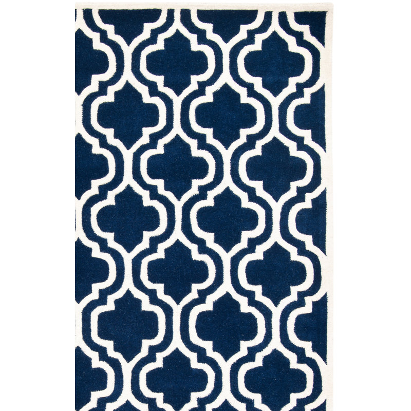 Tapis en laine touffeté à la main Carolene, Carré 7 pi