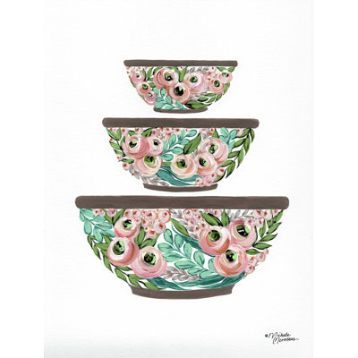 " Floral Mixing Bowls " by Michele Norman