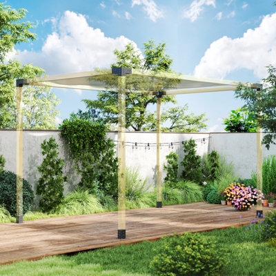 Ensemble de pergola 8 pièces, supports de pergola avec équerres d'angle à 3 et 4 voies pour pergola de 4 po x 4 po (dimensions réelles 3,6 po x 3,6 po)