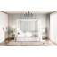 Lit à baldaquin rembourré beige avec lit gigogne et rangement-1915440186