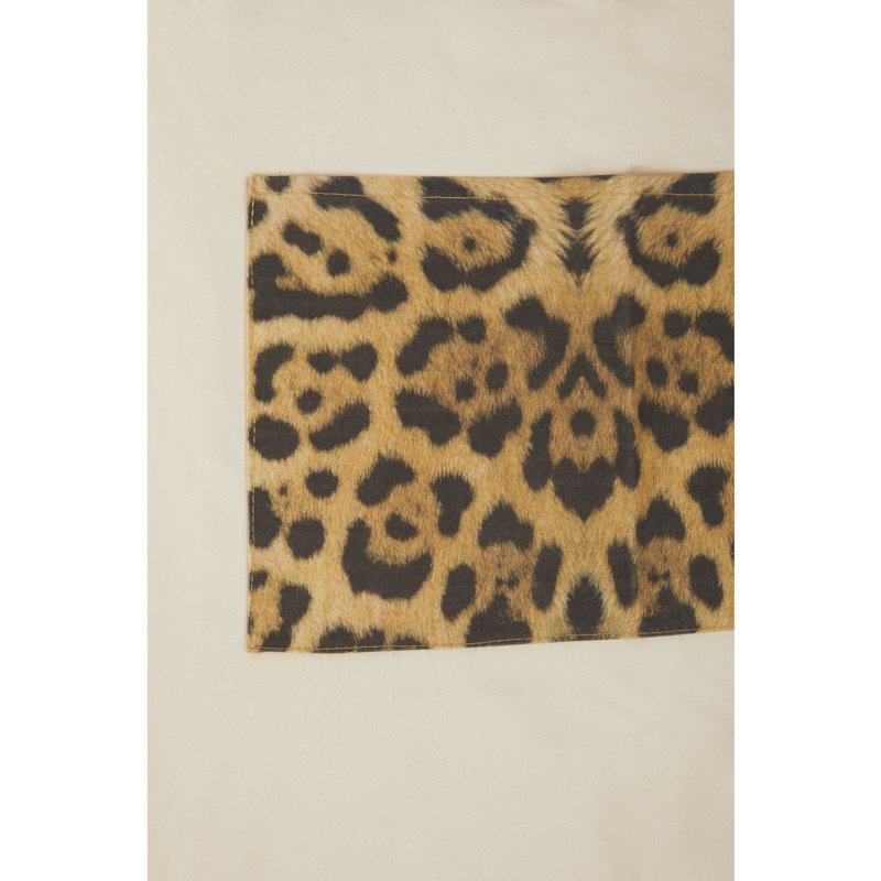 Animal Print Cotton Bib Apron