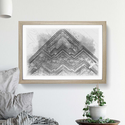The Reichstag Building Germany in Abstract - Picture Frame Graphic Art Print