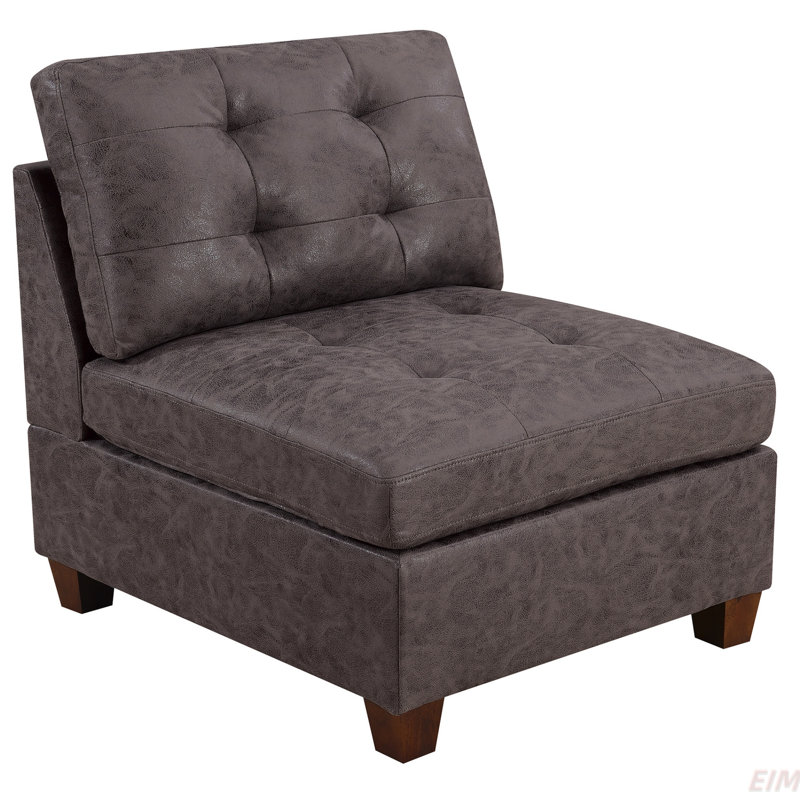 Fauteuil capitonné en similicuir respirant 1pc