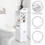 Petite armoire de salle de bain avec casier vertical Blanc