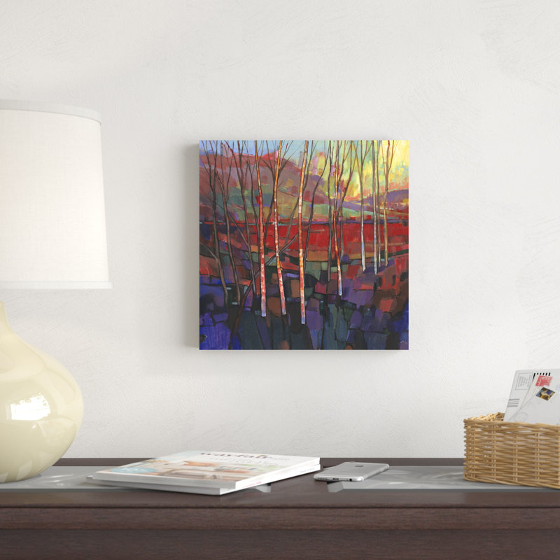 «Patchwork Trees II» par Timothy O 'Toole - peinture sur toile tendue, H 12 po x l 12 po