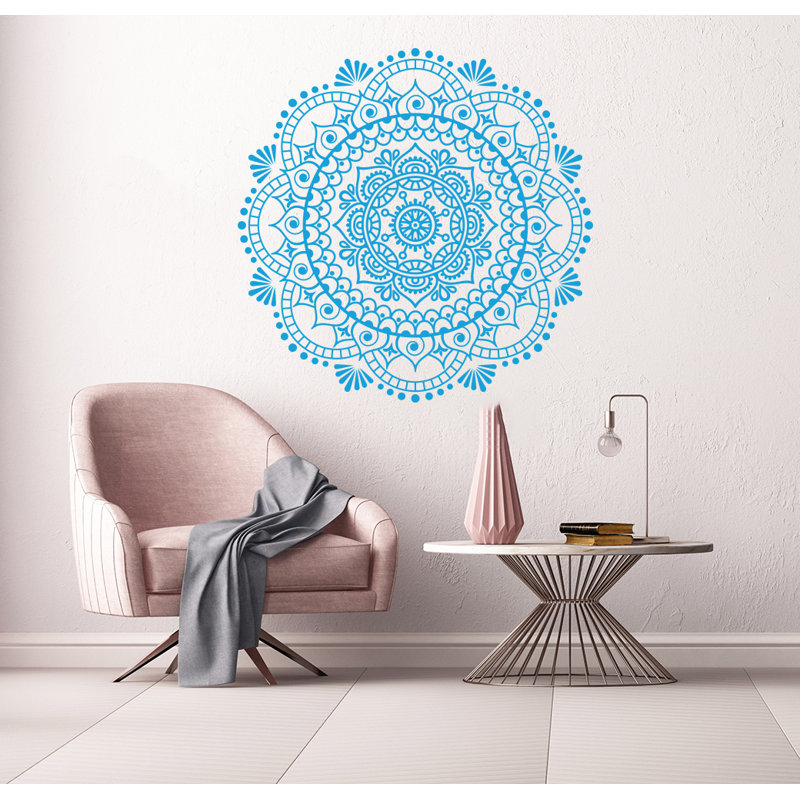 Adhésif décoratif Mandala Namaste Boho, Bleu givré