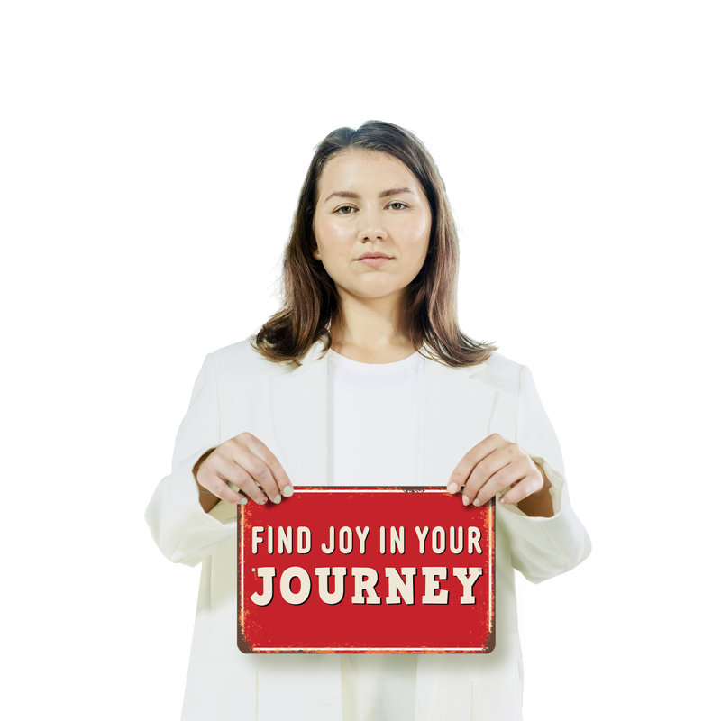 «Find Joy In Your Journey Street» (paquet de 2) en plastique 8 po x 12 po