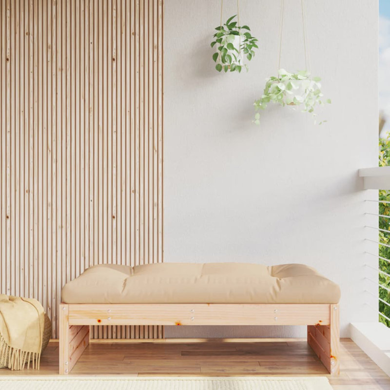 Fredrico Outdoor Ottoman, Oak