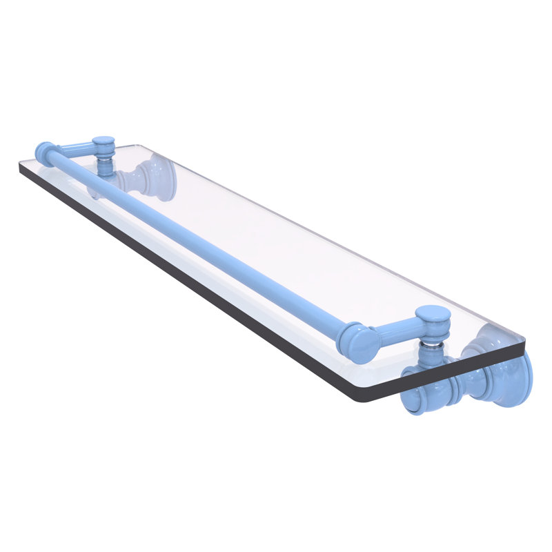 Tablette flottante Carolina, H 3,3 po x l 22 po x P 5,54 po, Bleu troll plat