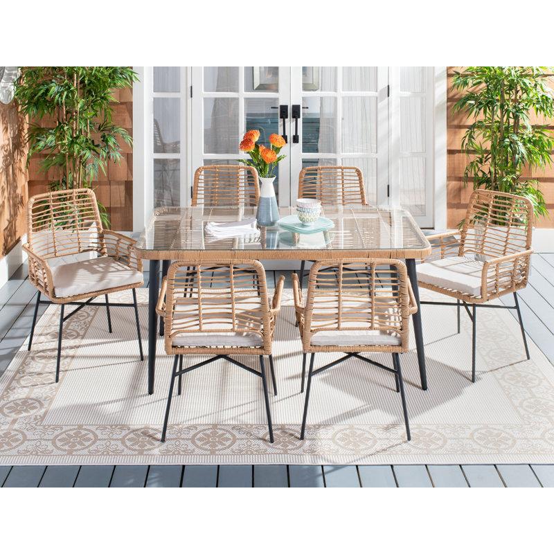 Ensemble repas 7 pièces, Beige