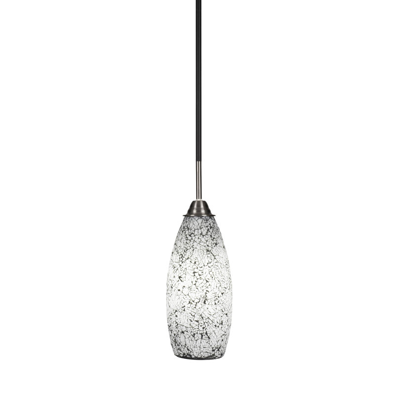 Luminaire suspendu en acier inoxydable, Noir mat, H 15,25 po x l 15,5 po x P 5,5 po, Fusion noire
