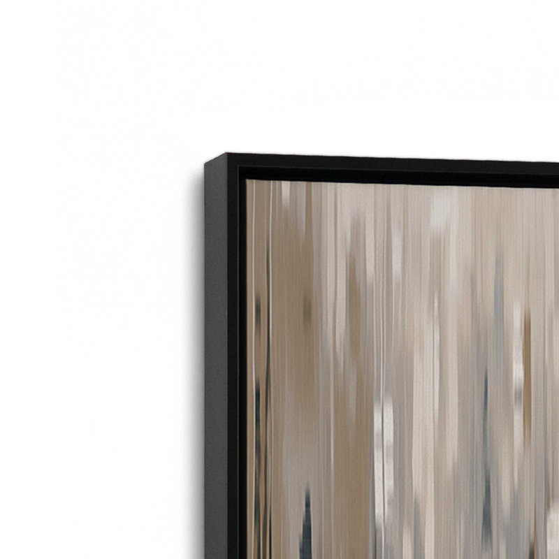 Impression sur toile mélodique en cascade, Cadre flottant noir satiné, H 20,75 po x l 30,75 po x P 1,75 po