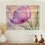 Fleur d'été de tulipe mauve V - Impression sur bois mauve traditionnelle sur bois de pin naturel-44850322