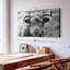 Vache monochrome sur toile 3 pièces-97769633