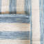 Tapis rayé bleu / ivoire en laine tissé à la main et à plat Emek-1552491498