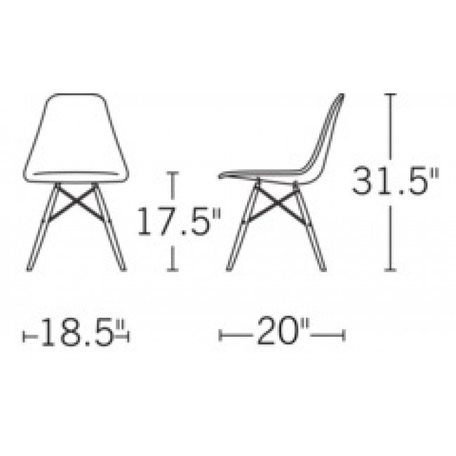 Chaise d'appoint Lytle, Transparent, Naturel